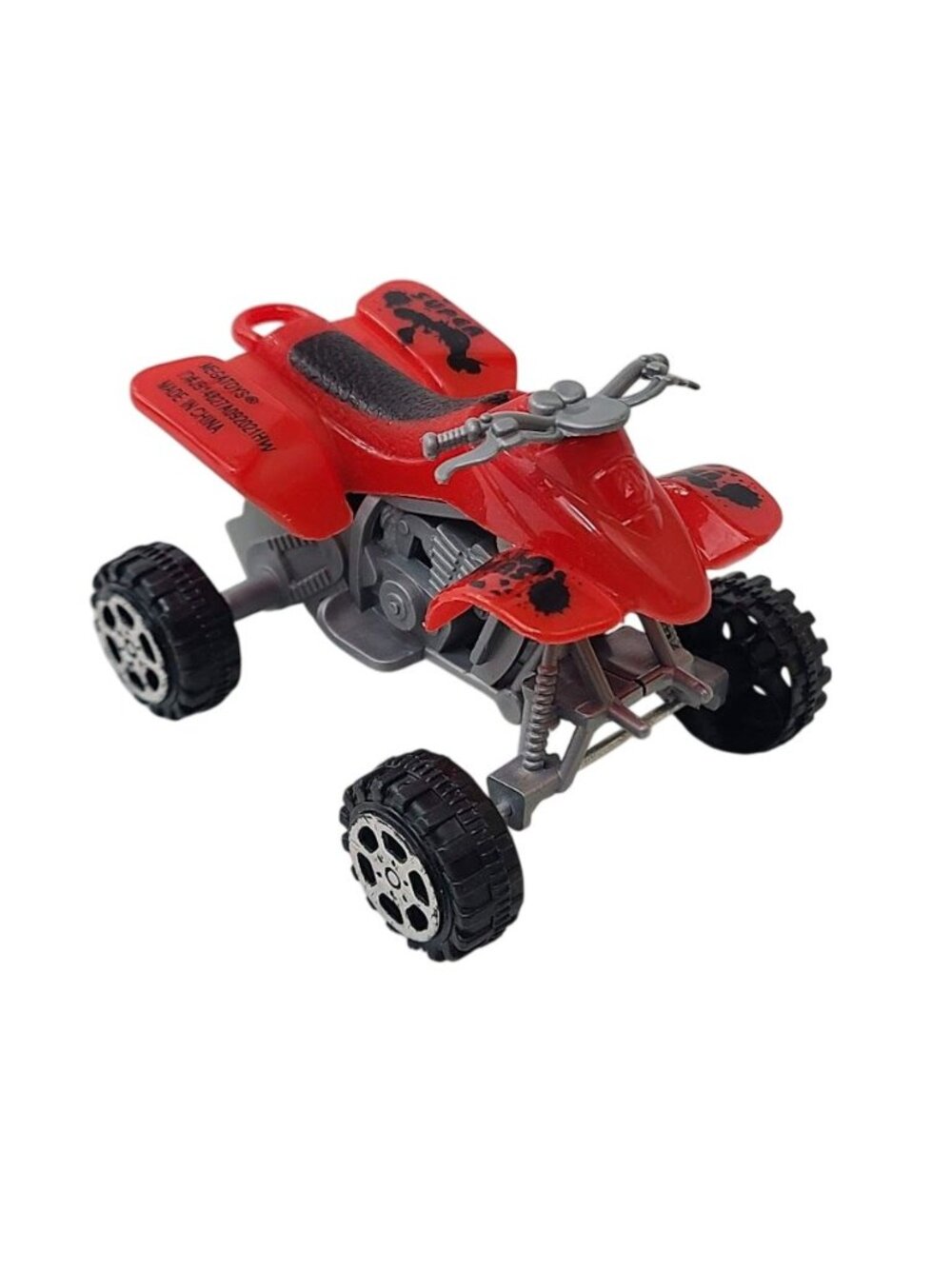 Megatoys Super ATV Red Quad Plastic Push Toy Vehicle